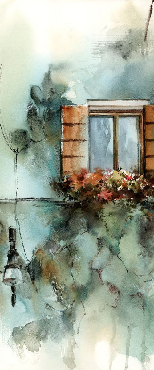 Turquoise wall by Sophie Rodionov