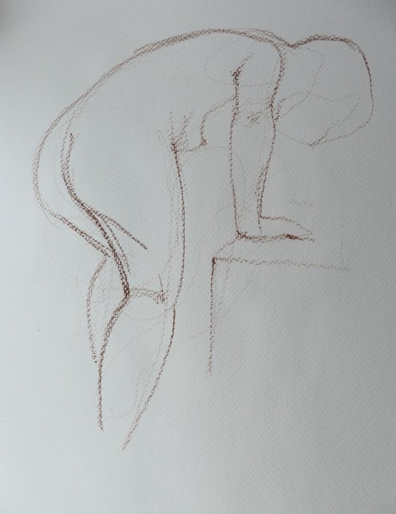 Bending female nude