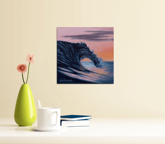 Wave at sunset