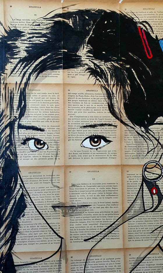The women who wears the red earring