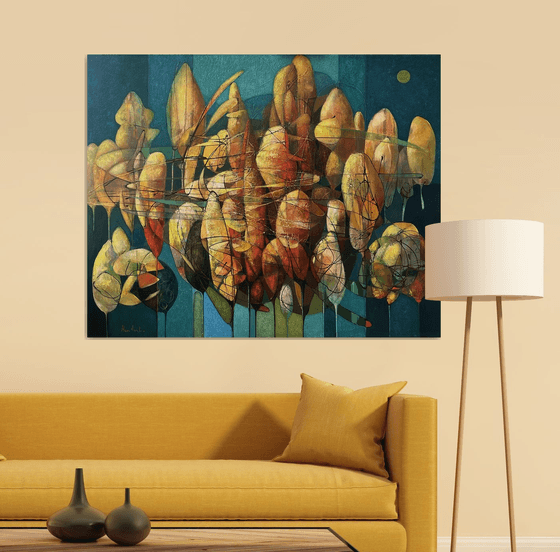 Moonlit Abstract Forest