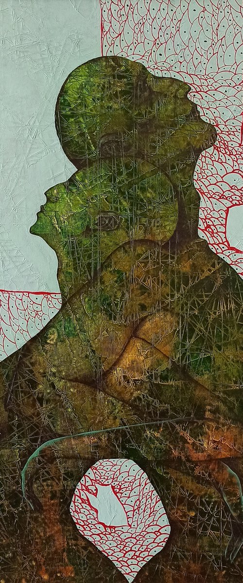 Together 79x50cm ,Acrylic/canvas by Aram Movsisyan