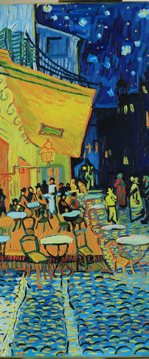 CAFÉ TERRACE AT NIGHT by Robin Funk