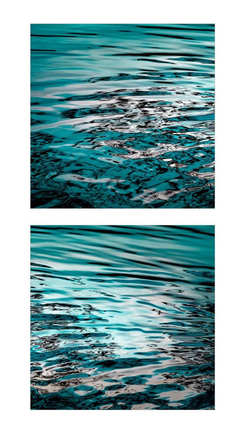 WATER MUSE  - Diptych Extra large abstract by Lynne Douglas