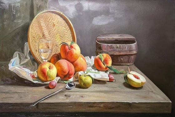 Peaches on the table c236