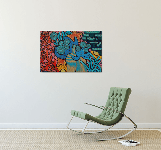 Coral reef blue