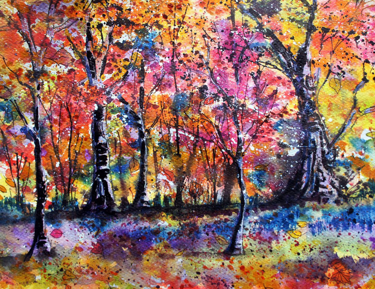 Autumn forest by Julia Rigby