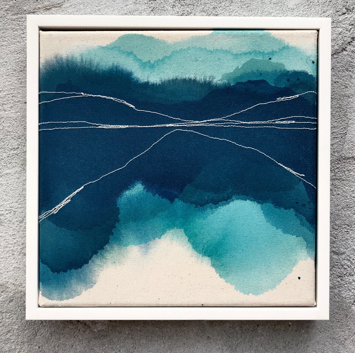 Sunset In Blues #1 By Olya Tereschuk, 11 X 11, Artwork For Sale On Artfinder