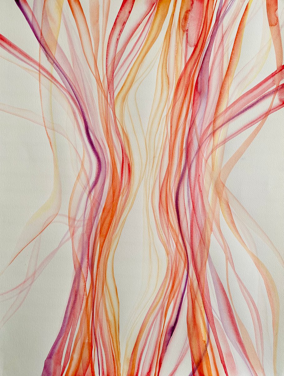 Organic Watercolour , Summer Breeze By Shushanik Karapetyan, 19 X 25, Artwork For Sale On Artfinder