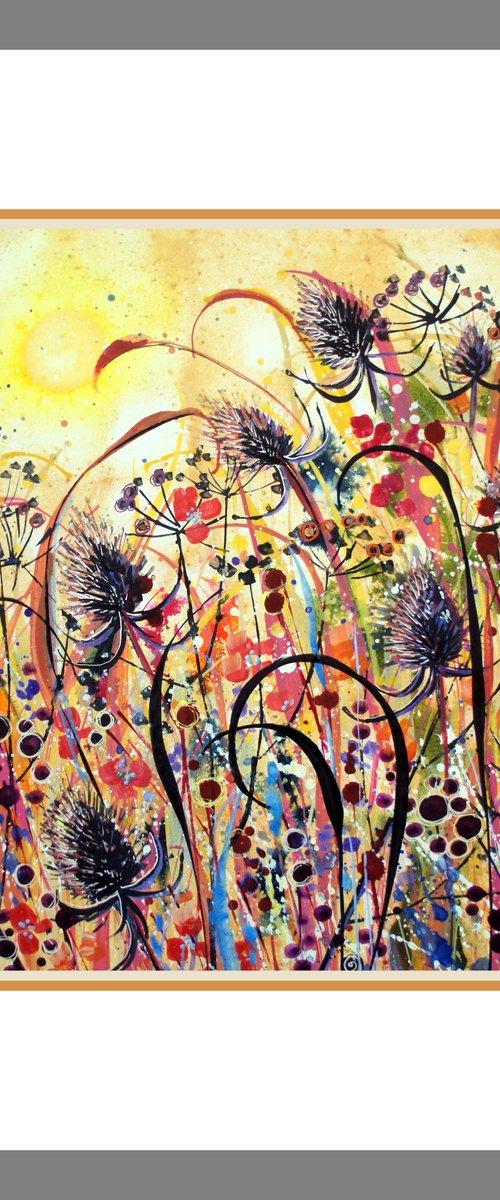 Teasles - Yellow sun by Julia  Rigby