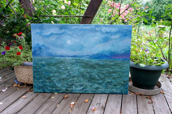 Seascape, Sea Stories - Night Moonlight Sea .