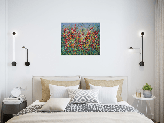 Wildflower Symphony Pollock Style Meadow