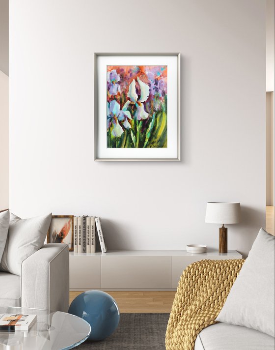 Irises. Original artwork