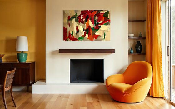 Mood 7/Orange acrylic painting