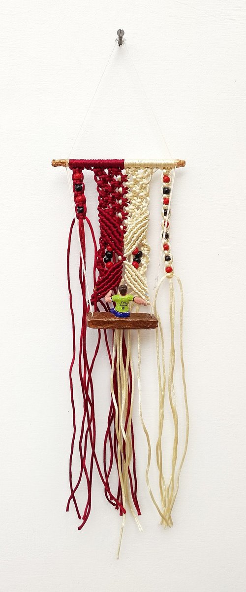 Boy and macrame wall hanging by Shweta  Mahajan