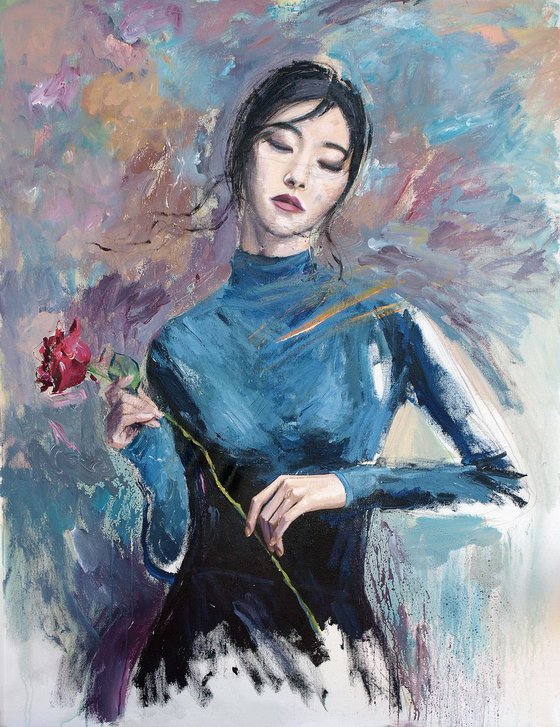 Asian girl (L'une 67) * 48 x 37 inches