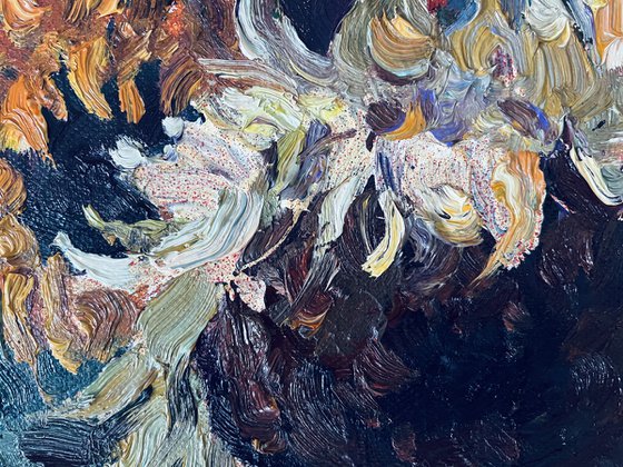 A large bouquet of sunflowers