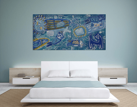 HAPPY SEA (in a cat´s dream) 100x205cm