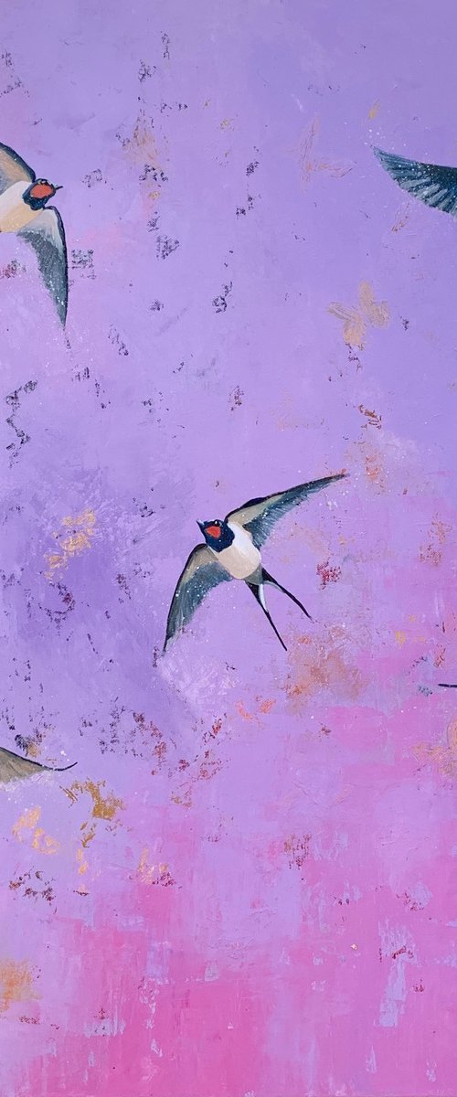 Swallows and Butterflies by Laure Bury