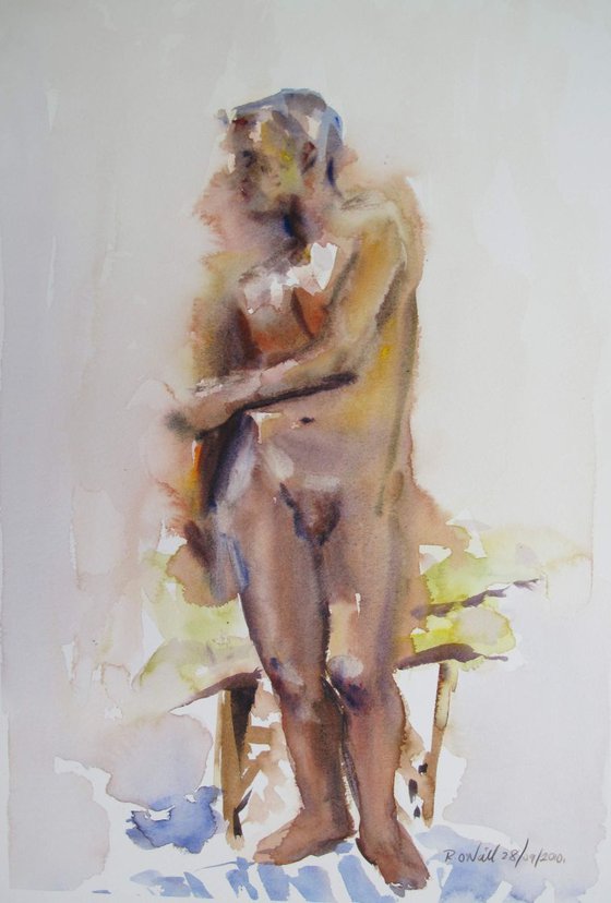 standing male nude