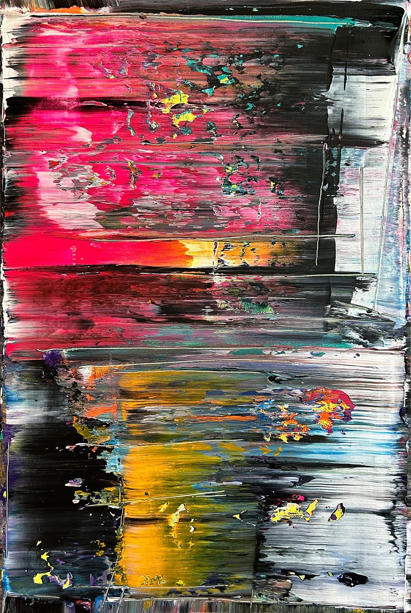 "Hot Streaking" Acrylic painting by Preston M. Smith (PMS) Artfinder