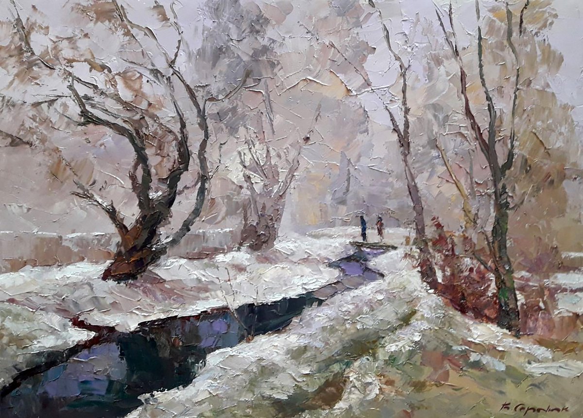 Oil painting Ditch Serdyuk Boris Petrovich nSerb865 by Boris Serdyuk