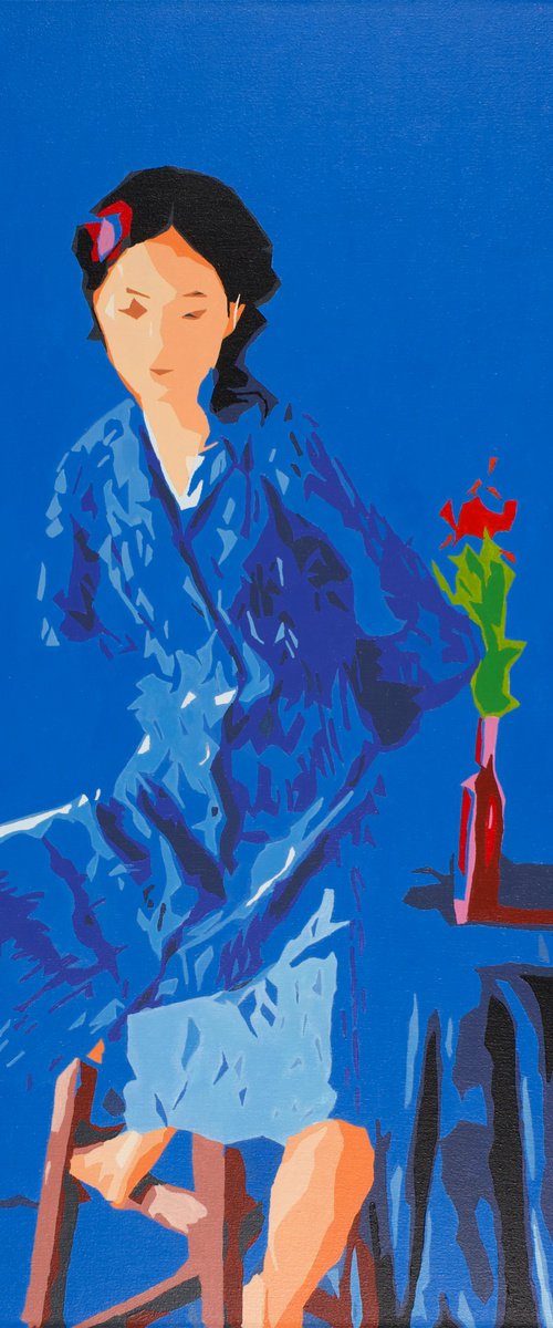 Portrait in Blue by Kosta Morr