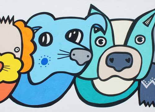 Six Dogs by Kev Munday