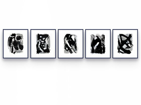Black and White Abstract Forms