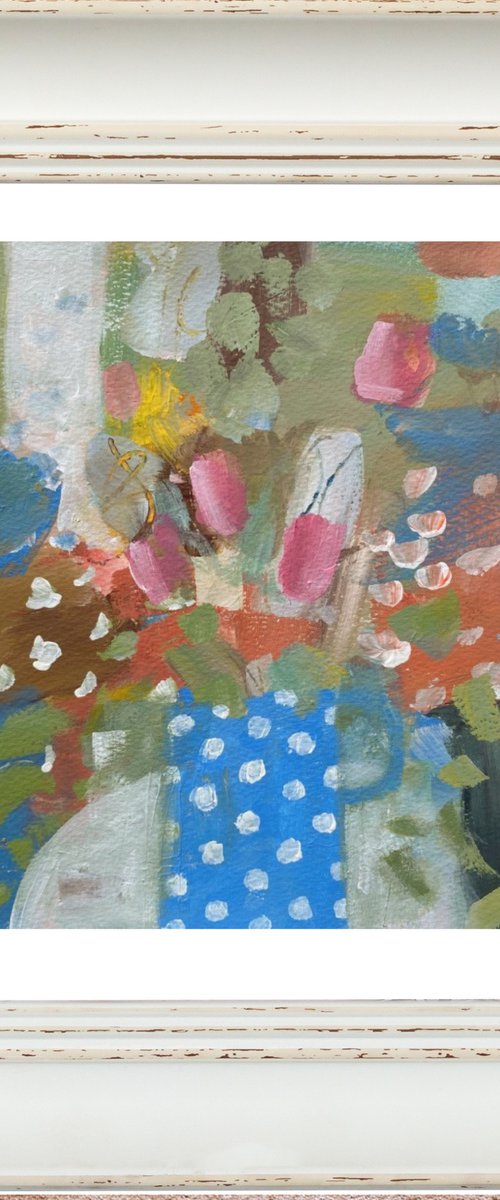 Interior with Pink Tulips by Jan Rippingham