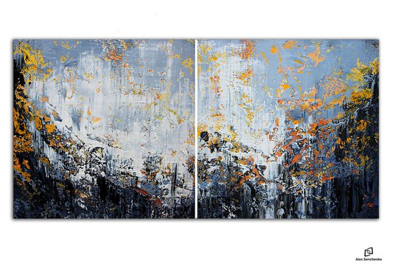 180x90cm. / Abstract painting / Abstract 121