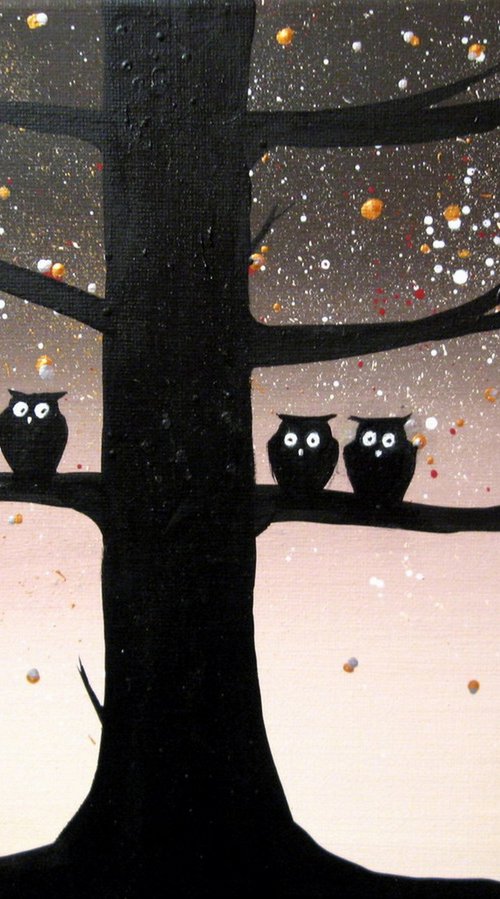 The Owl Squad 2  30 x 40 " by Stuart Wright