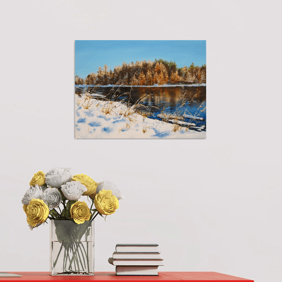 Winter River Landscape