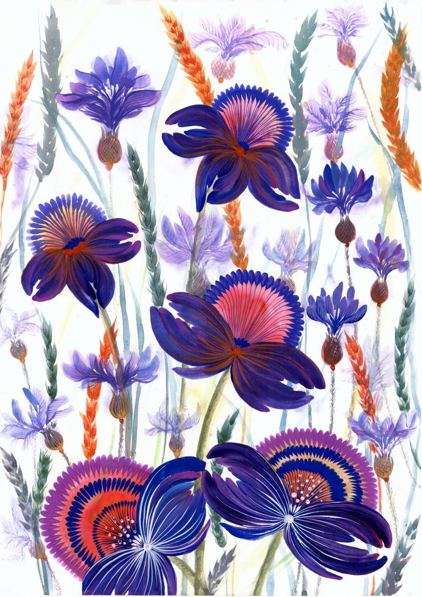 Cornflowers by Tetiana Savchenko