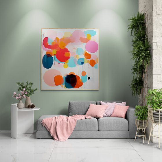 Abstract painting with bright colors on it 2112235