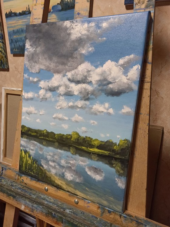 Clouds over the lake