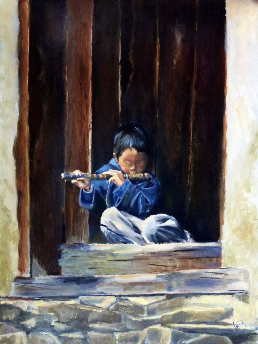 Small flutist by Isabelle Boulanger