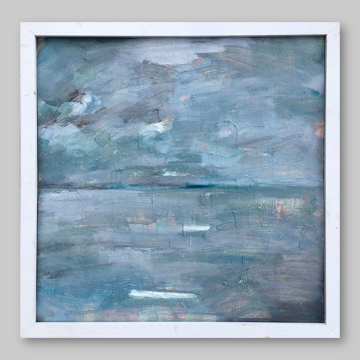 Impressionistic Landscape Oil Painting By Guy Pickford, 13 X 13, Cast Adrift, Original Artwork