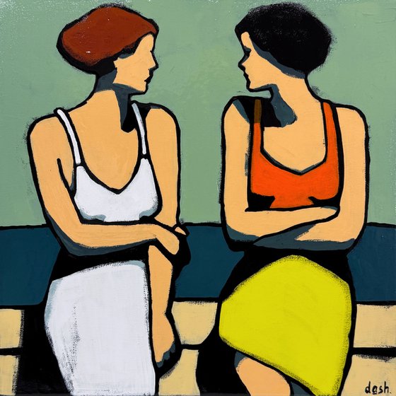 "Gossip Girls" 12x12in