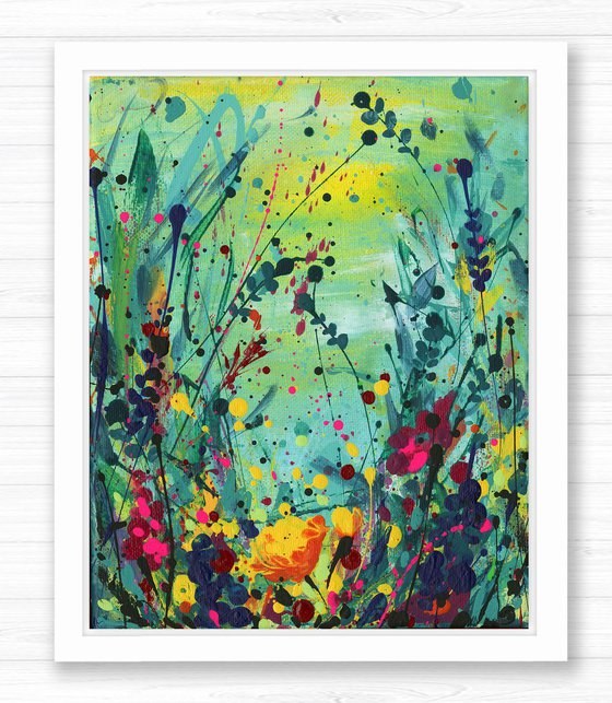 Meadow Delight -  Abstract Flower Painting  by Kathy Morton Stanion