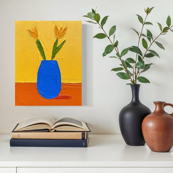 Still life with tulips