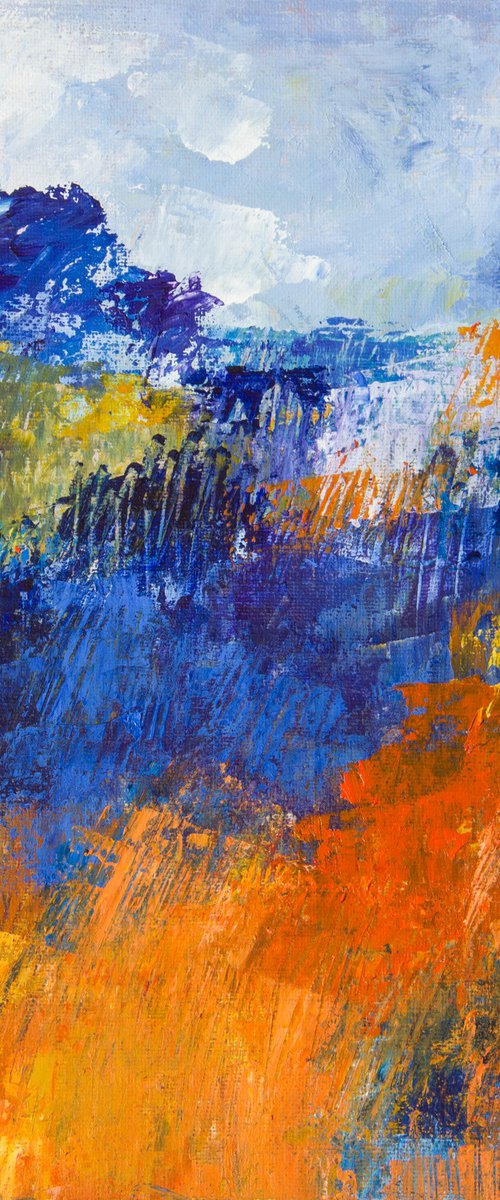 Blue-Orange Landscape by Irina Bocharova