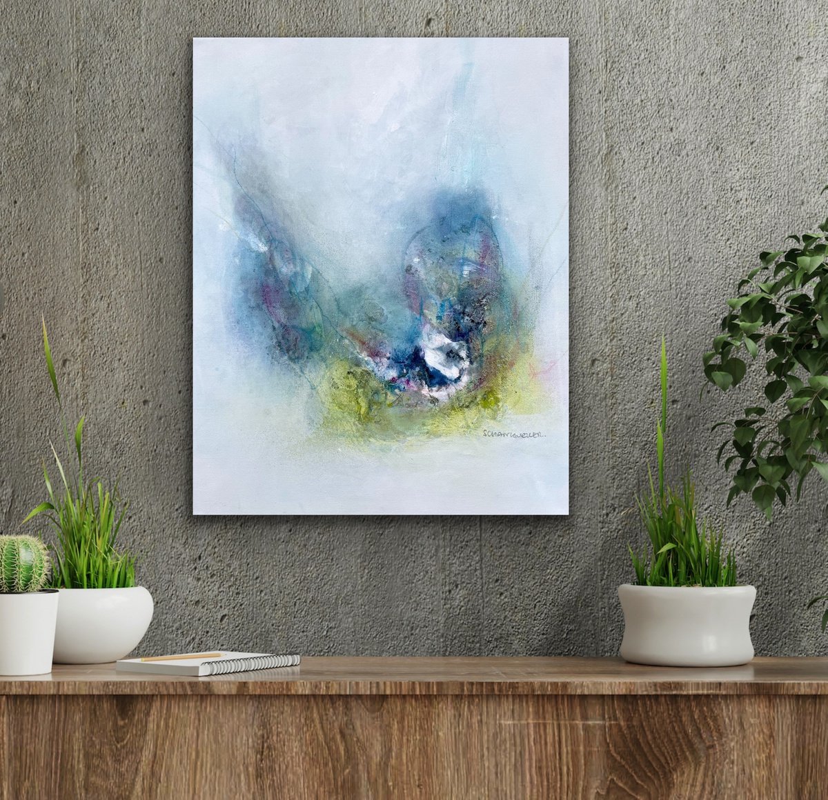 Abstract Acrylic Painting By Kirsten Schankweiler, 16 X 20", The Sound Of The Sea #5, Original Artwork