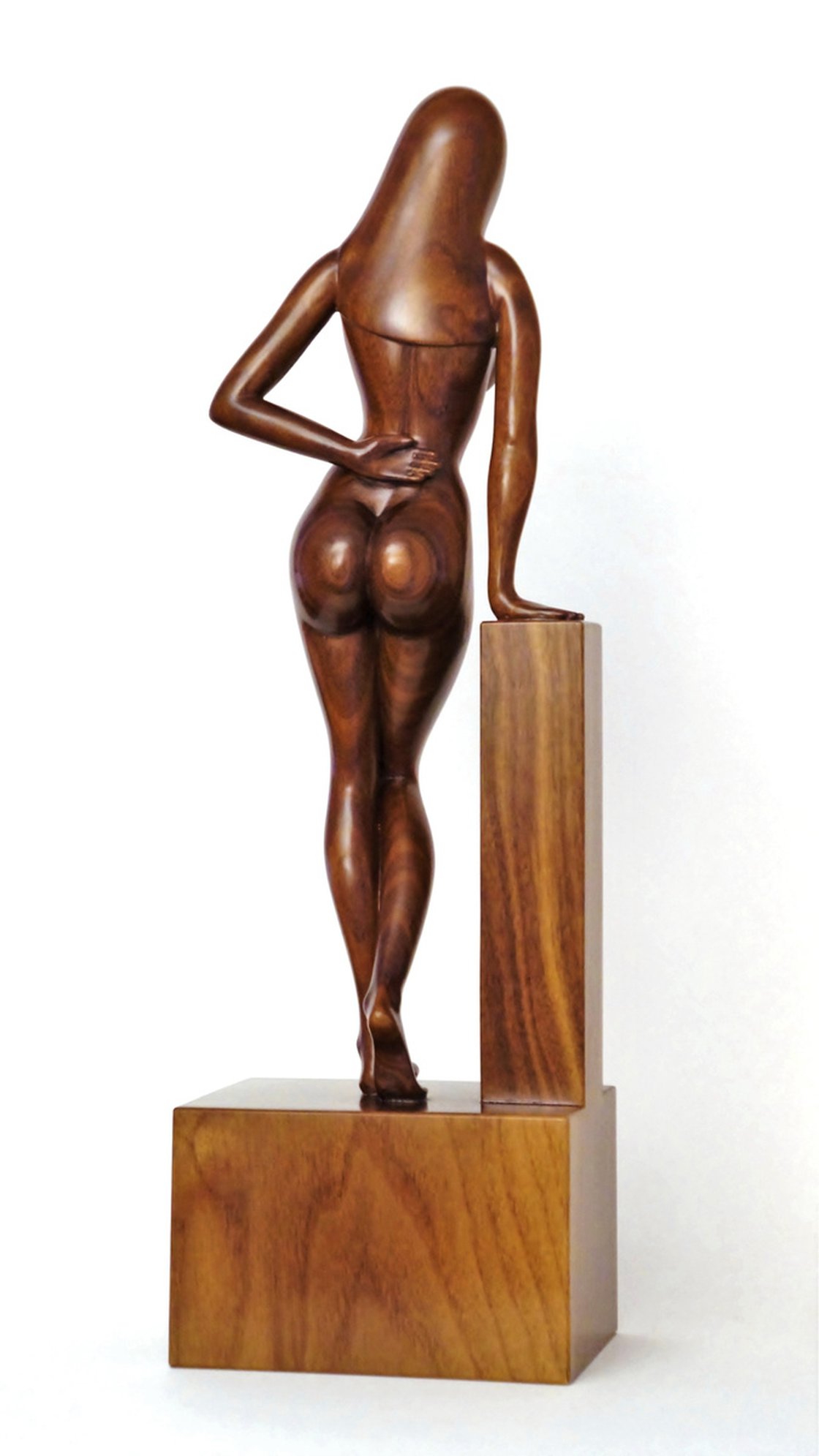 Nude Woman Wood Sculpture FIFTY SHADES OF BROWN Wood sculpture by Jakob  Wainshtein | Artfinder