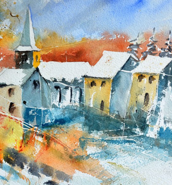Village  -watercolor