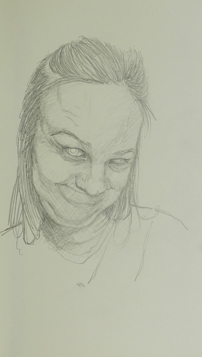Face sketch July 5 by Karina Danylchuk