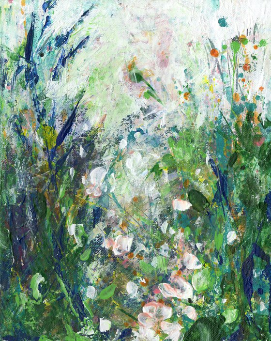 Garden Of Enchantment 10 - Floral Landscape Painting by Kathy Morton Stanion
