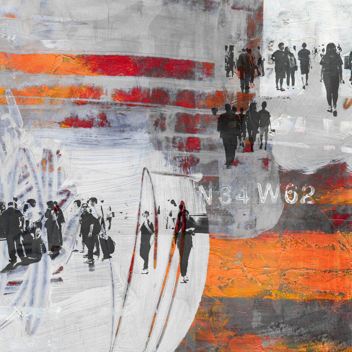Abstract Photograph , Human Crowd Xii By Sven Pfrommer, 47 X 47, Artwork For Sale On Artfinder