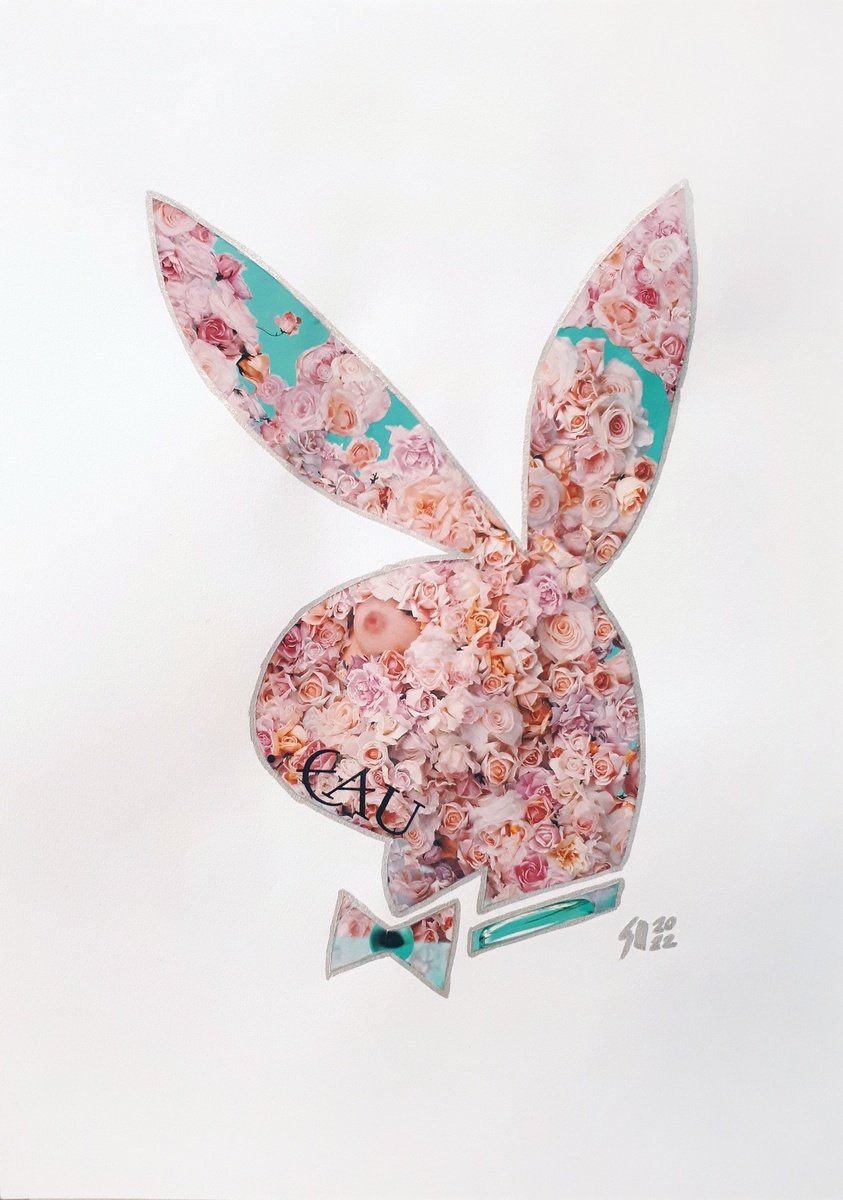 Animal Collage By Salana Art / Svetlana Samovarova, 12 X 17", Unknown Viii Playboy, Original Artwork