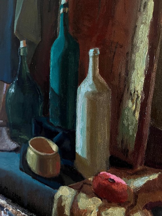 Still life with bottles